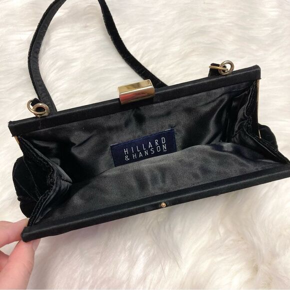 Vintage Hillard & Hanson Black Velvet Mini Small Shoulder Bag - Picture 8 of 13